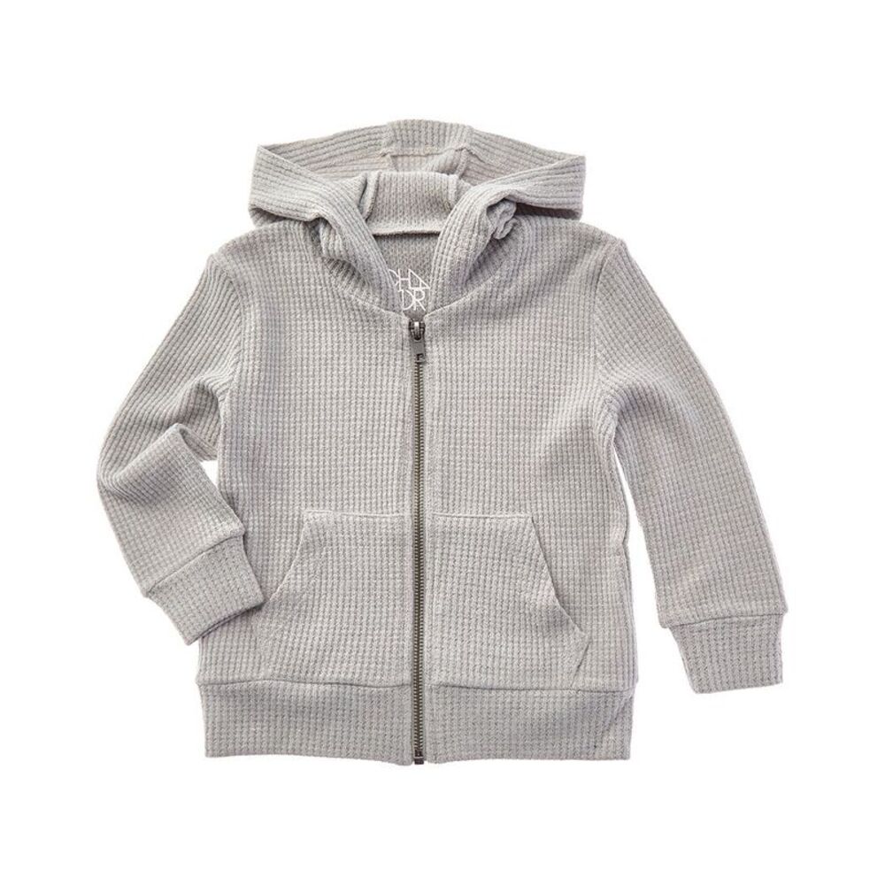 Chaser Boys Military Thermal Hoodie, Grey